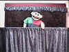 Stage with simple curtain