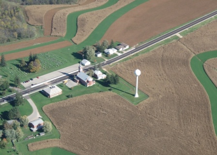 Church and Water Tower, St. Joseph's Ridge, Wisconsin